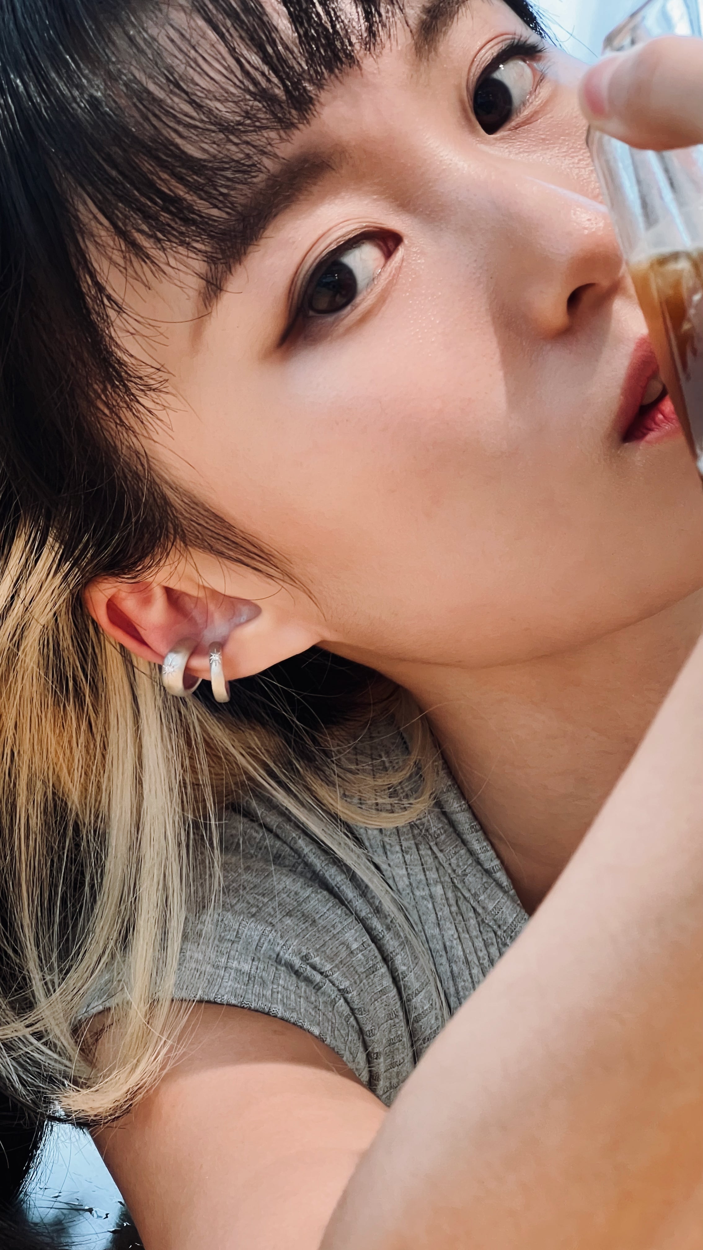 90ninetys,90ninety’s, ear cuff, ear wrap, no piercing,耳扣,耳夾,耳骨夾,無耳洞,無需穿耳,イヤーカフ,이어커프, Ohrmanschetten,Nicht Durchstechend,Silber