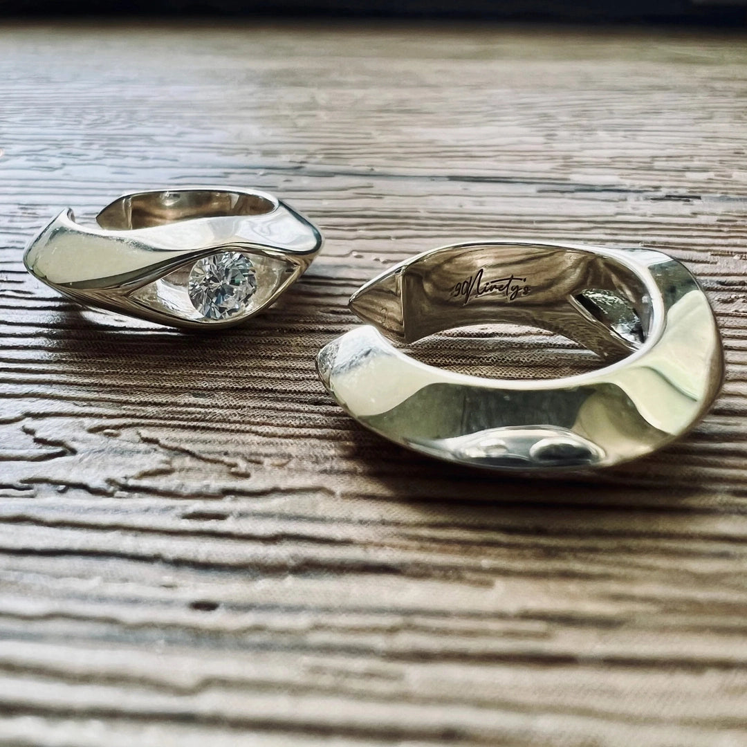 ,90ninetys,90ninety’s, ear cuff, ear wrap, no piercing,耳扣,耳夾,耳骨夾,無耳洞,無需穿耳,耳骨男,香港耳骨,耳洞埋口,イヤーカフ,이어커프, Ohrmanschetten,Nicht Durchstechend,Silber, S925 earcuffs,純銀耳扣,Crystal eye II, 鋯石鑲嵌, 黑鑽石,白鑽石,crystal inlay